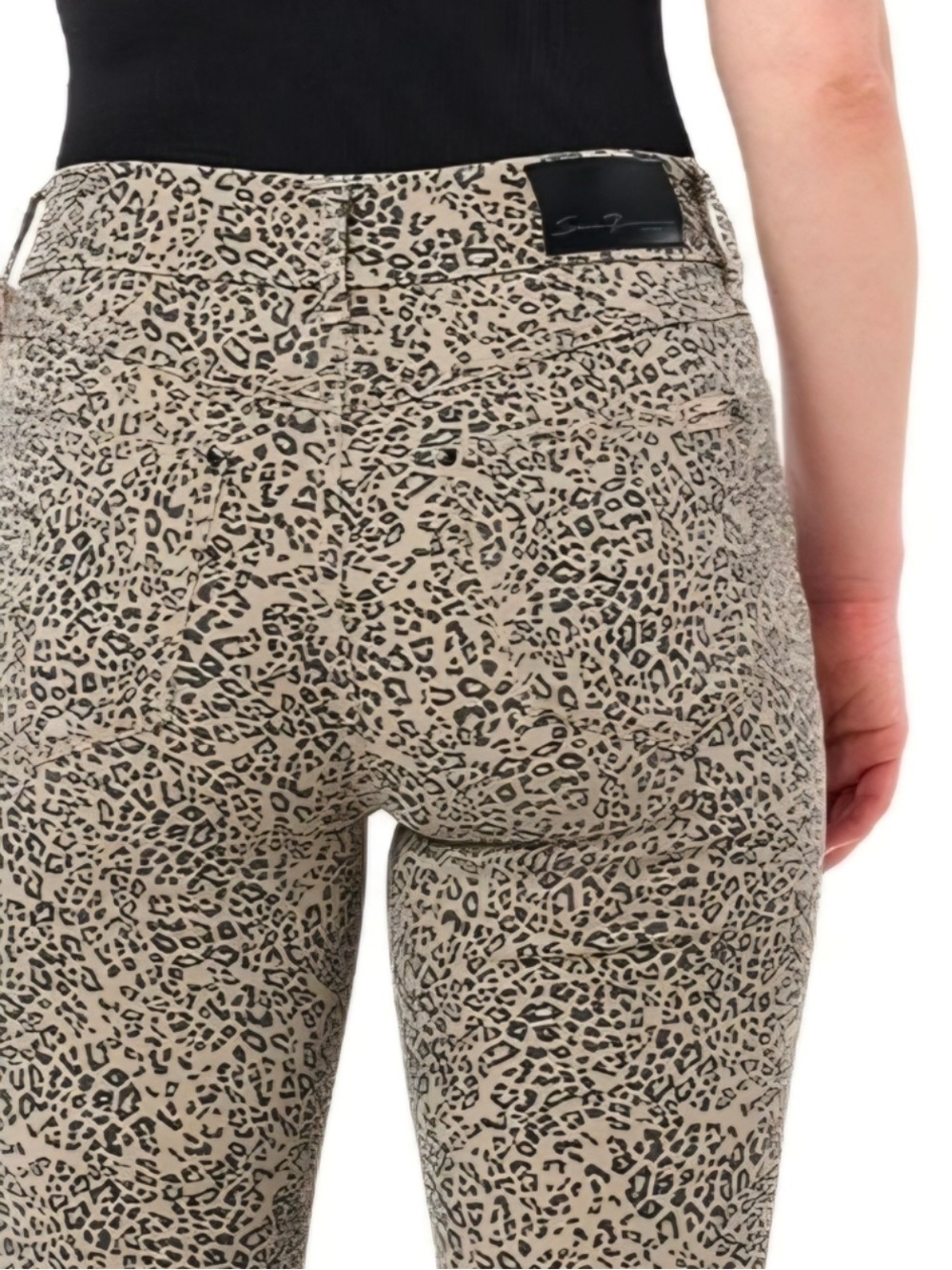 Seven7 Tummyless High Rise Skinny Jeans in Leopard Print Womens 8 Animal Print